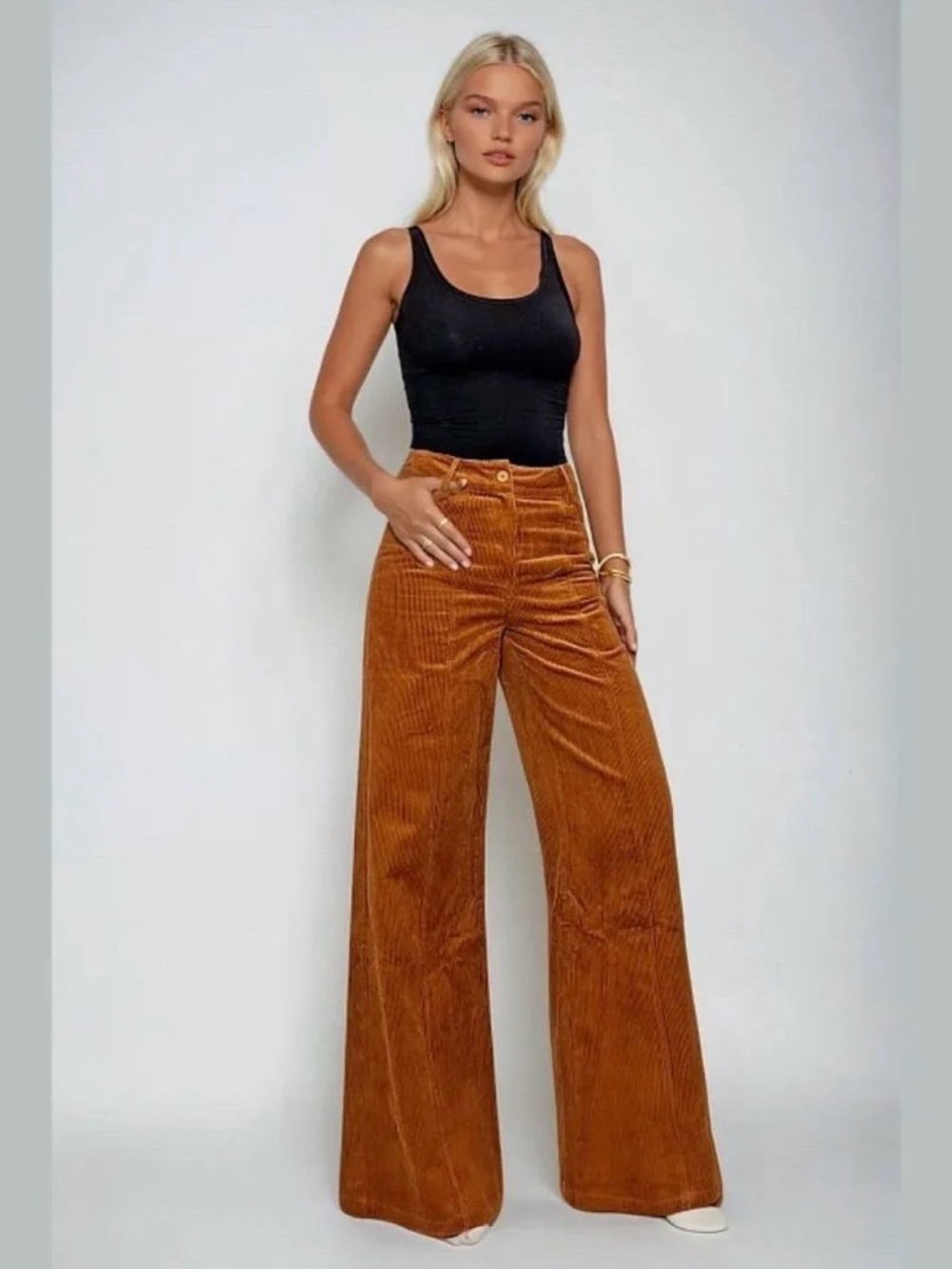 Corduroy Palazzo Pants NWT | Wisteria Lane | M